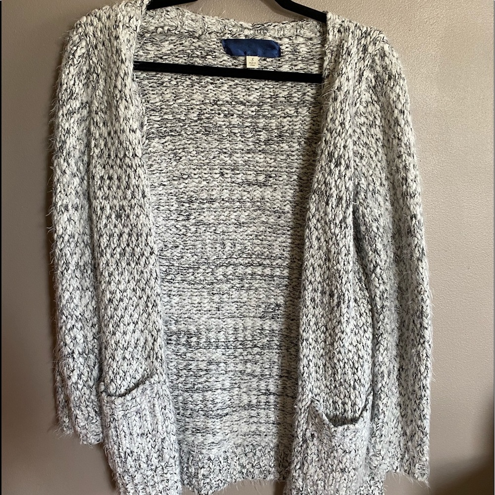 fuzzy cardigan